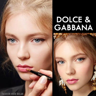 Backstage du défilé DOLCE & GABBANA à la Fashion Week de MILAN