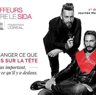 Bob Sinclar and Jérôme Guézou : spokespersons 2014 of Hairdressers against AIDS 