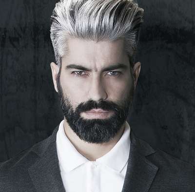 Male grey hair