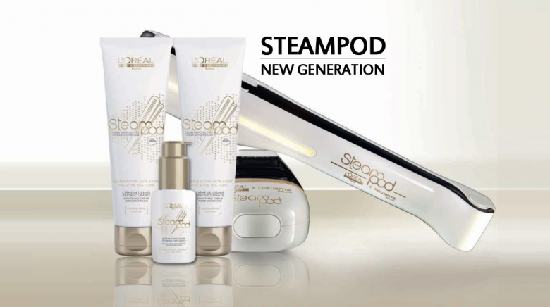 La plancha Steampod : cambio de tamaño y de color