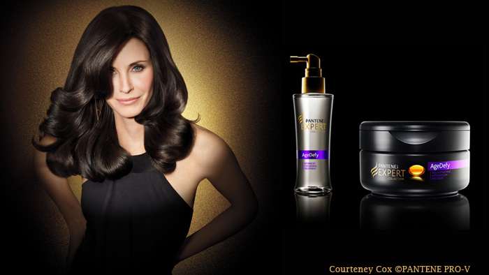 Courteney Cox, muse of Pantene Pro-V