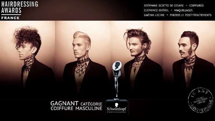 Stéphane Scotto Di Cesare gagne le prix de la Coiffure Masculine aux Hairdressings Awards !
