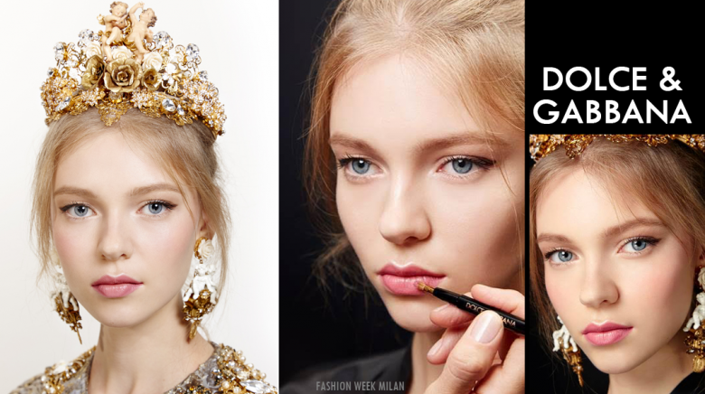 Backstage du défilé DOLCE & GABBANA à la Fashion Week de MILAN