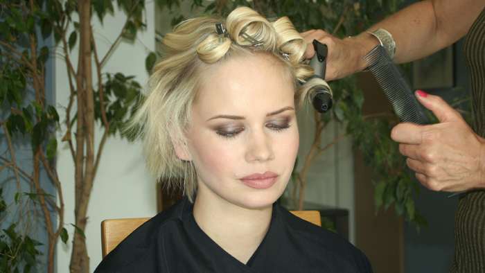 Party hairstyle with a short bob
