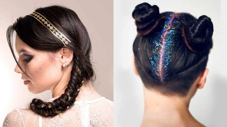 Hair tattoo and Glitter roots: The hair tendencies for the celebrations !