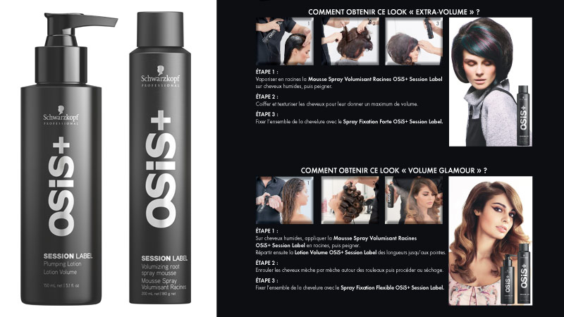 Voluminous hairstyles, don't miss the range OSIS + Session Label de Schwarzkopf Professional !