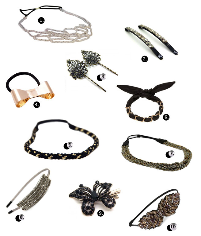 Accessoires cheveux pour les fêtes