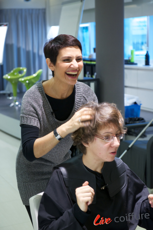 LiveCoiffure, photo backstage rebooking Aline  pour l\'emission